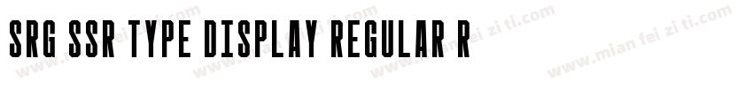 SRG SSR Type Display Regular Regula字体转换